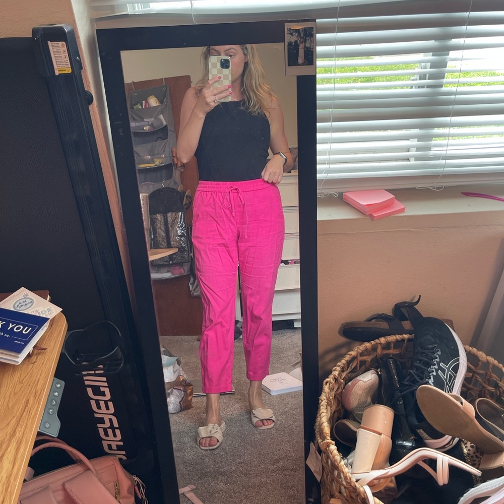 J. Crew Vibrant Pink Ankle Pants